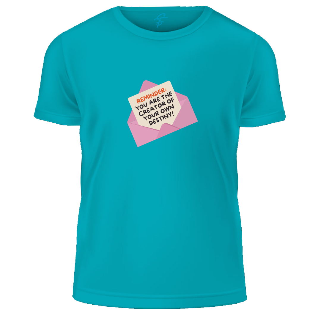 Inspirational Quote T-Shirt, 100% Cotton, Destiny Reminder Design, Summer Collection